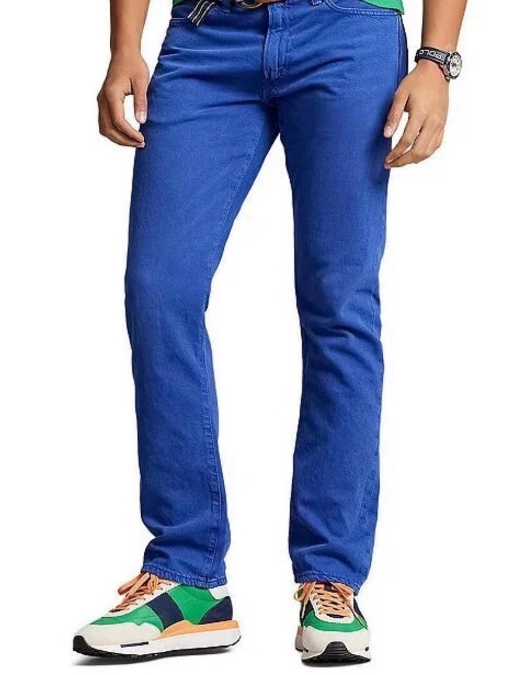 Polo Ralph Lauren Varick Slim Straight Jeans Blue Men's Size 33x30 Mexico Cotton